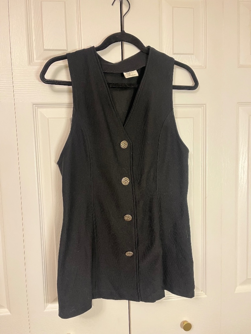 Vintage Black Long Vest